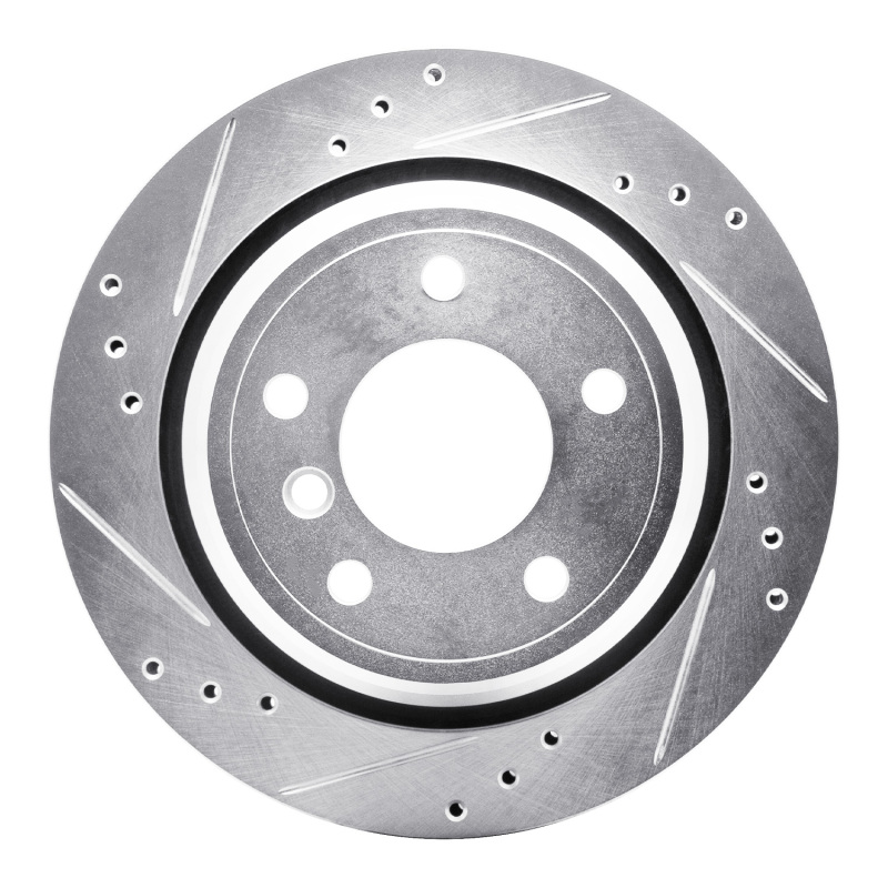 BMW 530I Brake Rotor (1) - Rear Left - R1 Concepts - Drilled & Slotted - Silver - `96-`03 BMW 530I Brake Rotor (1) - Rear Left - R1 Concepts - Drilled & Slotted - Silver - `96-`03